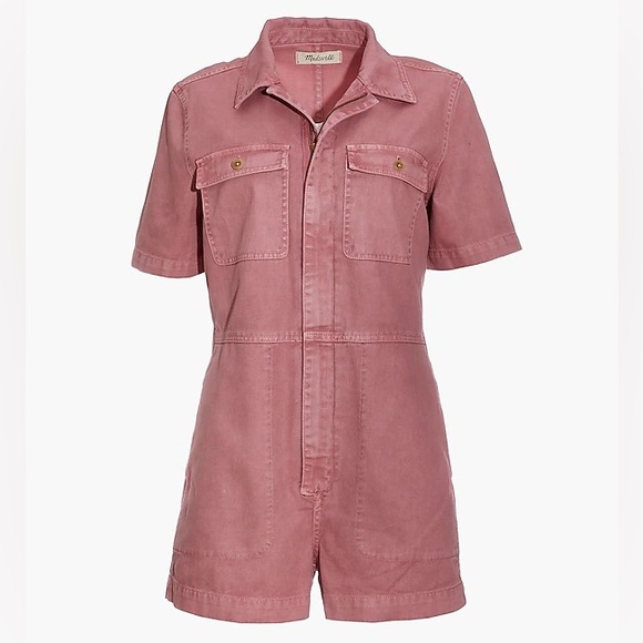 Madewell denim pink romper - Picture 4 of 4